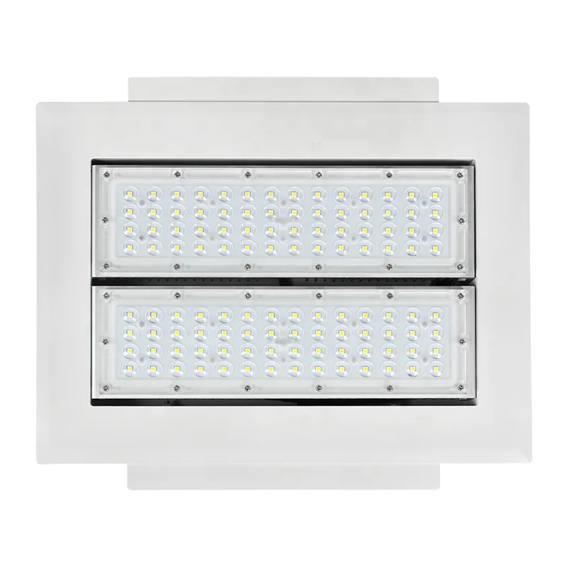
Outdoor LED Canopy Light 60W 80W 100W Waterproof Projection Recessed Mounted Ceiling Installation Gas Station Surface 
