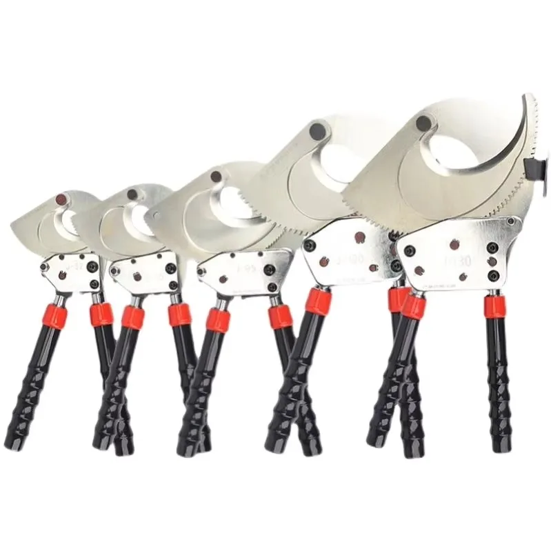 Cable cutter ratchet  line gear scissors energy copper-aluminum armored steel core cable cutting pliers