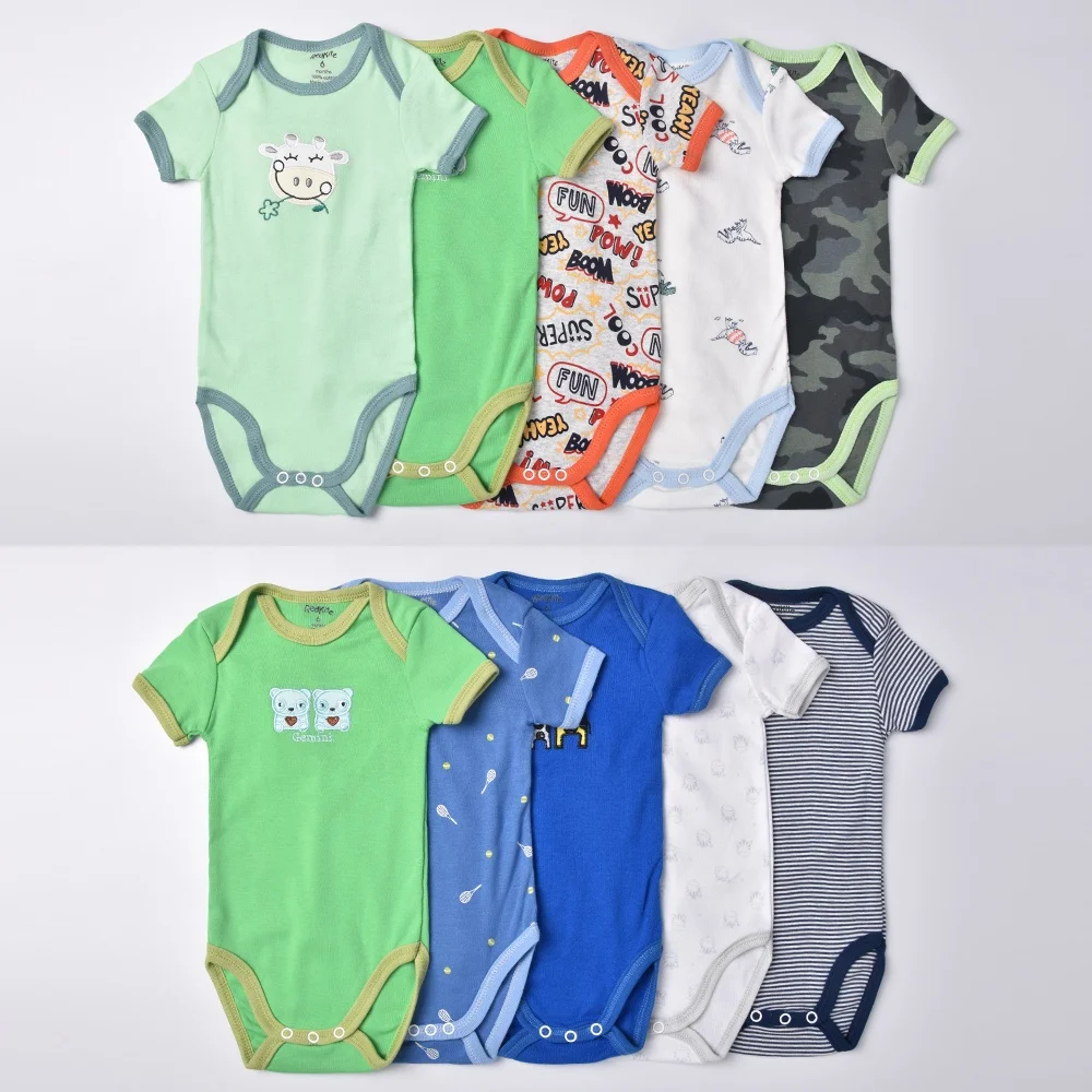 Free sample Newborn infants short sleeve random style baby clothes summer onesie baby romper