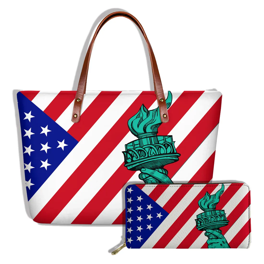 American Flag Pattern China Wholesale Handbags Tote Bag For Women Lightweight Fashion Handbags Ladies Custom Hand Bag Handbags