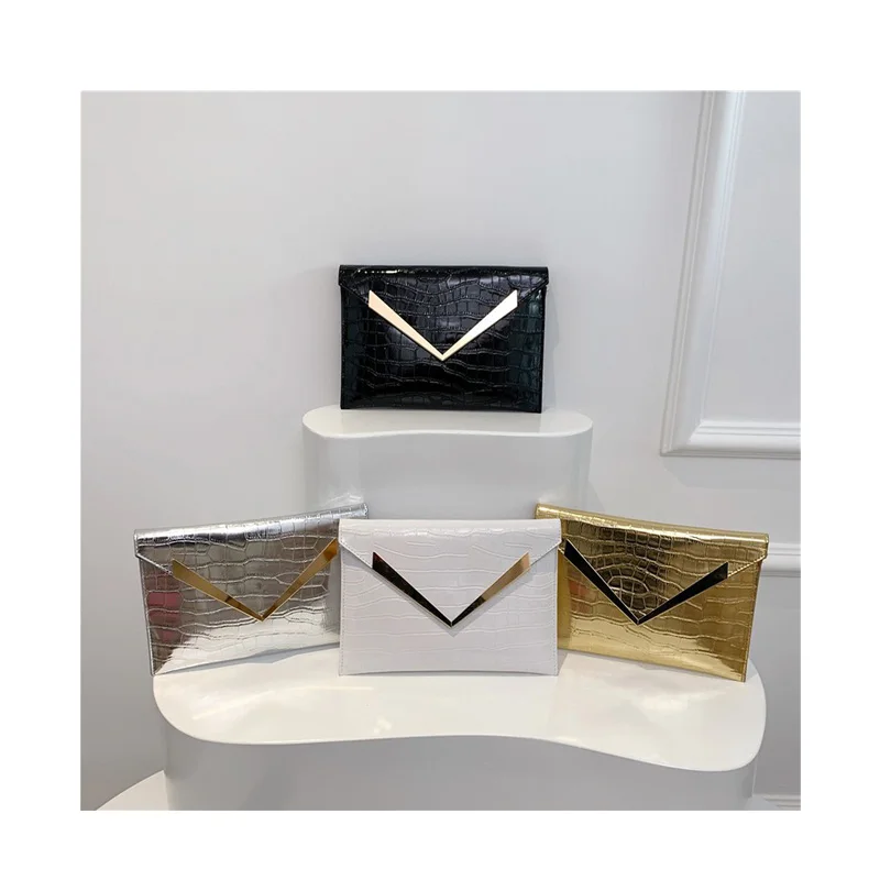 Wholesale Womens Handbags High Quality Trendy Luxury Lady Party Crocodile Pattern Hand Bags Evening Clutch Women