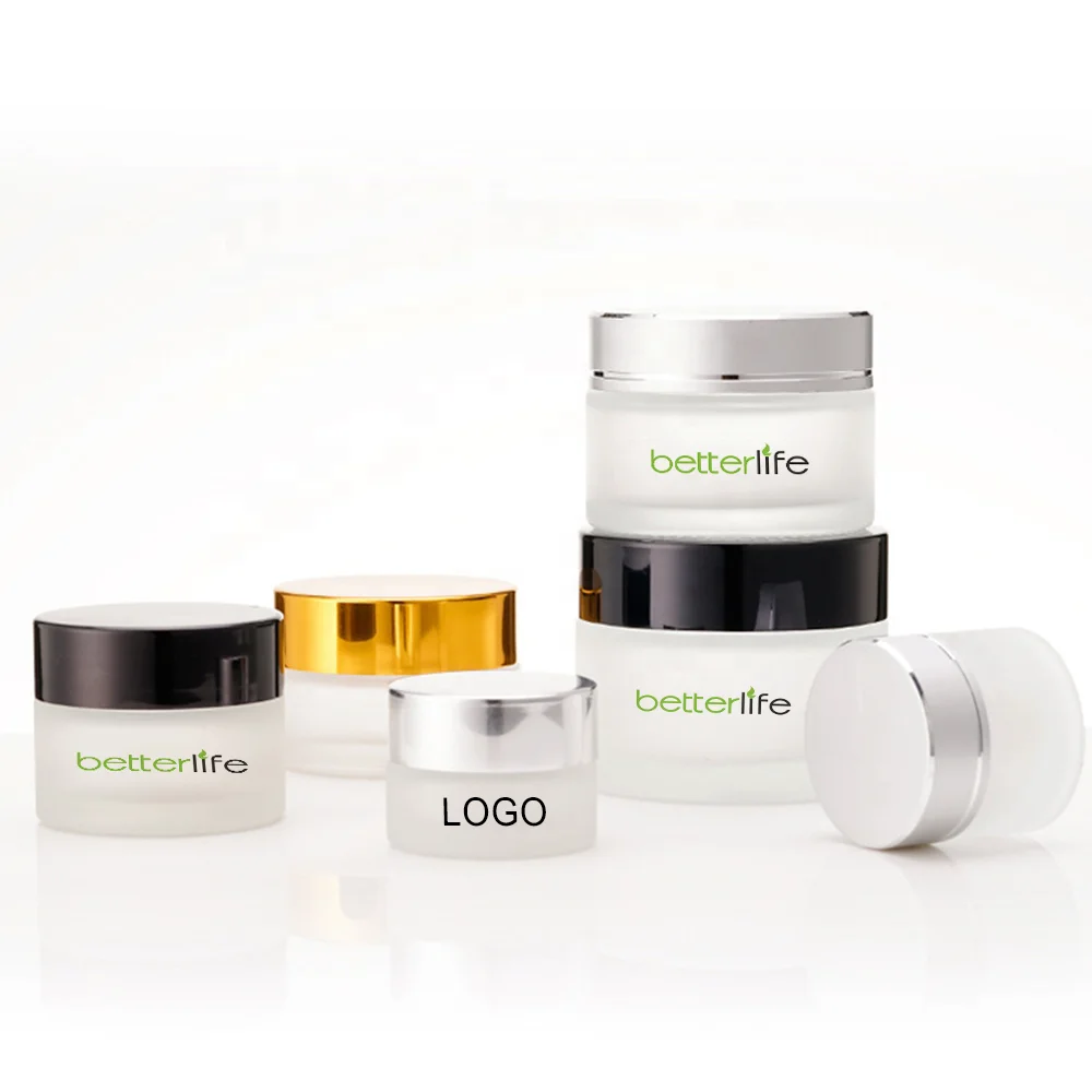 Factory prices 3g 5g 7g 9g 1oz 2oz Custom Glass Cosmetic Cream Jar Small Glass Jar for Eye Cream