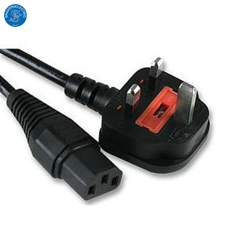  Sipu Англия Bsi утверждения Bs 1363 Uk Ac шнур питания 13a 250v 3 Pin в собранном виде штепсельная вилка с