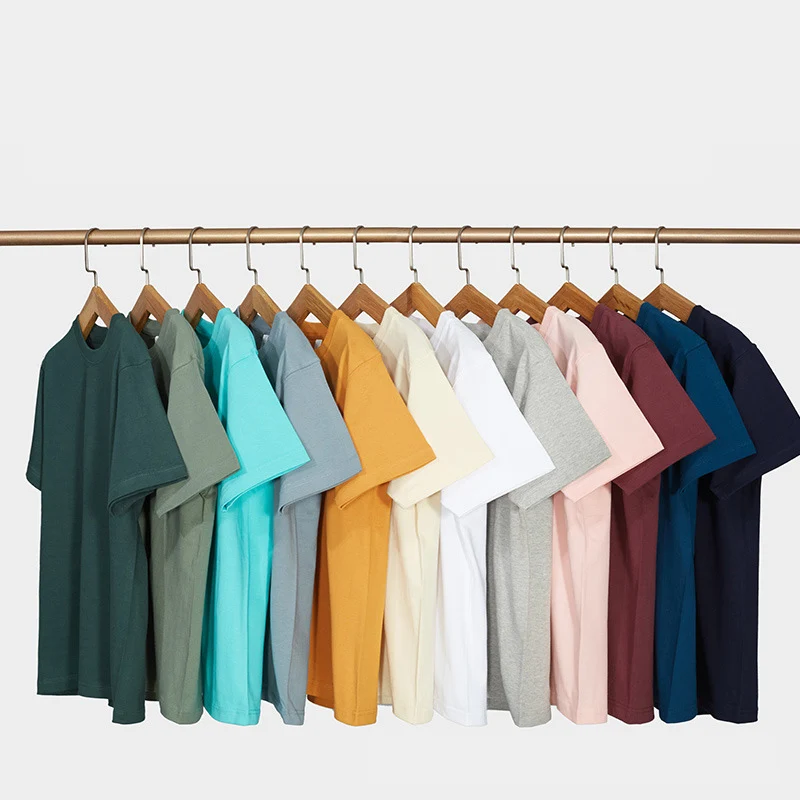 Custom Logo High Quality 300gsm Round Neck 100% Cotton cropped Puff Shirt Street Wearing Oversize Soft Unisex T-shirts Men