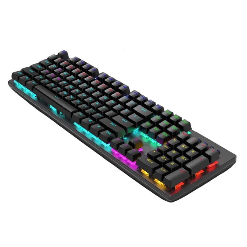 Wholesale GK100F mechanical Ergonomics mixed light green axis Internet cafe dedicated LOL full key without punch gaming keyboard