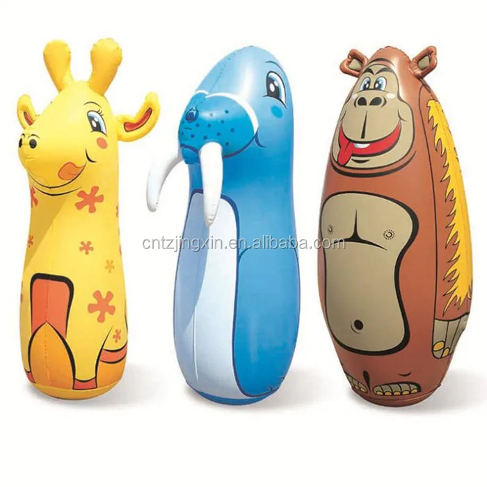 Custom kids inflatable dinosaur punching bag boxing