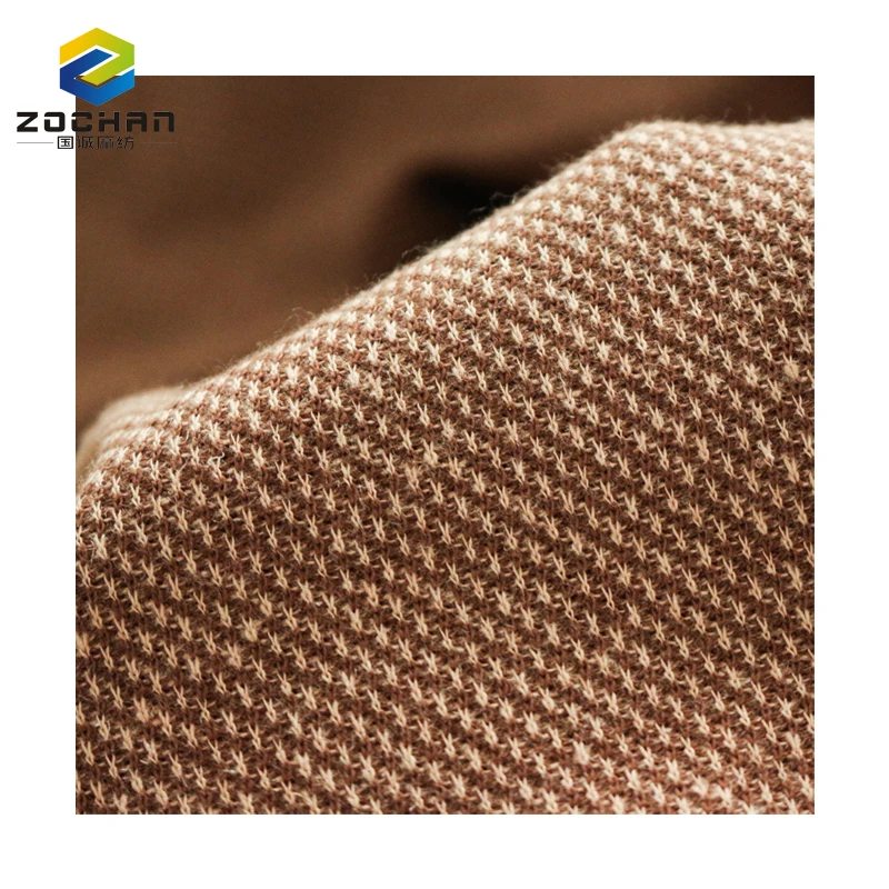 Wholesale 62% linen 23% cotton 15% polyester mesh jacquard pique interlock weft knitted fabric for Sweatshirt