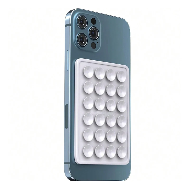 Reusable 24 Square Silicone Suction Cup Mobile Phone Tablet Suction Cup Videos Selfies Thickening Silicone suction phone holder