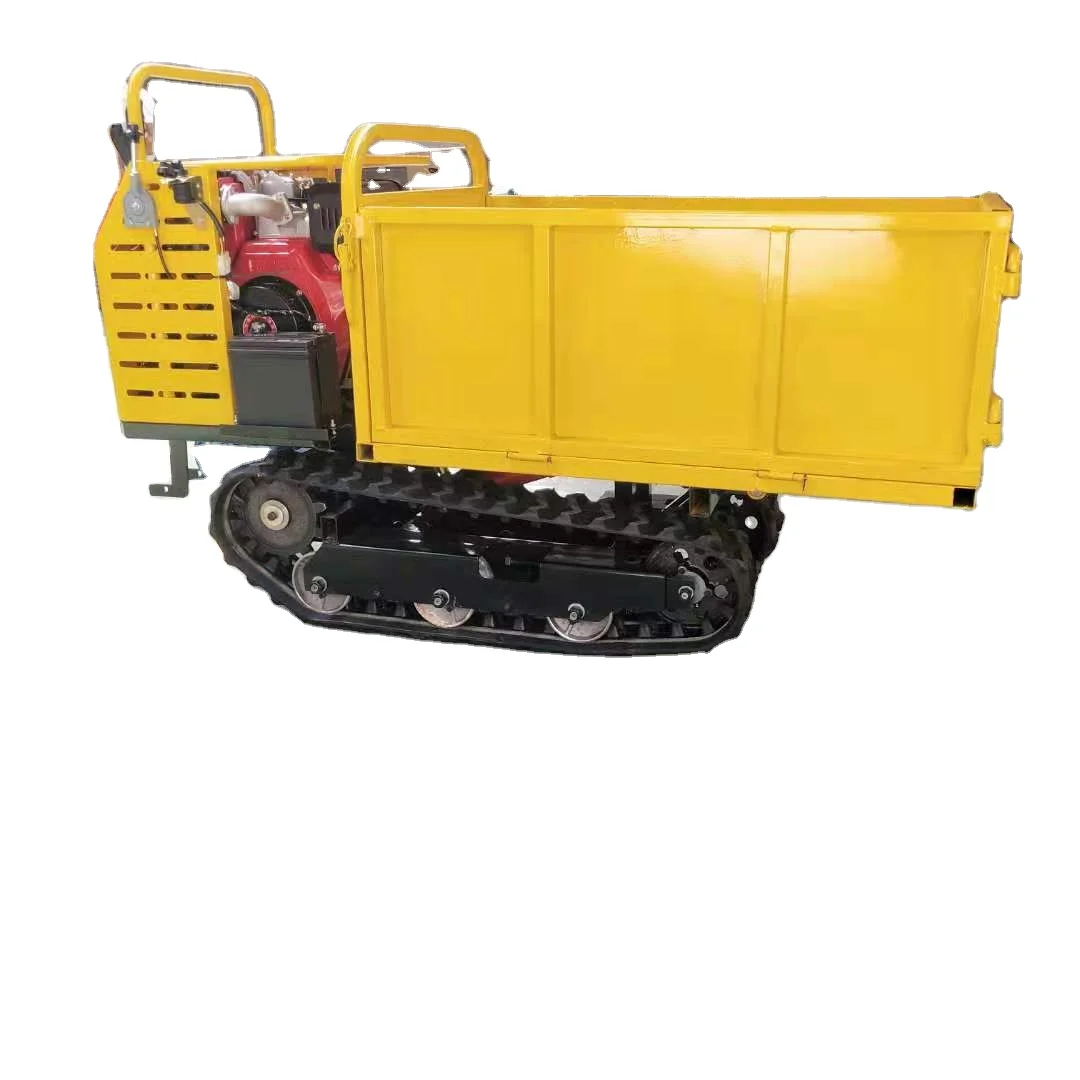 2 ton Small mountain crawler dump truck Crawler Carrier Orchard Machine Rubber Track Transporter