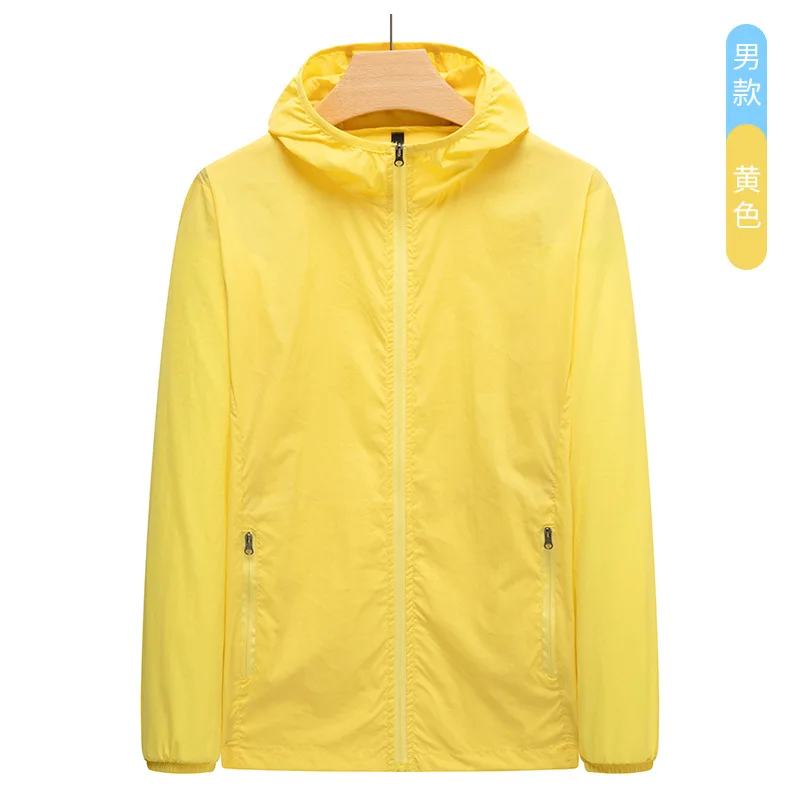 2024 Outdoor sunsuit men lightweight breathable UV team sunscreen clothing female skin windbreaker customized printed logo word