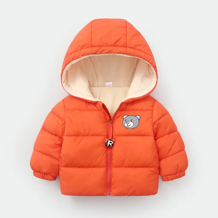  Aliexpress Лидер продаж однотонная Толстая бархатная куртка с капюшоном детское зимнее пальто для