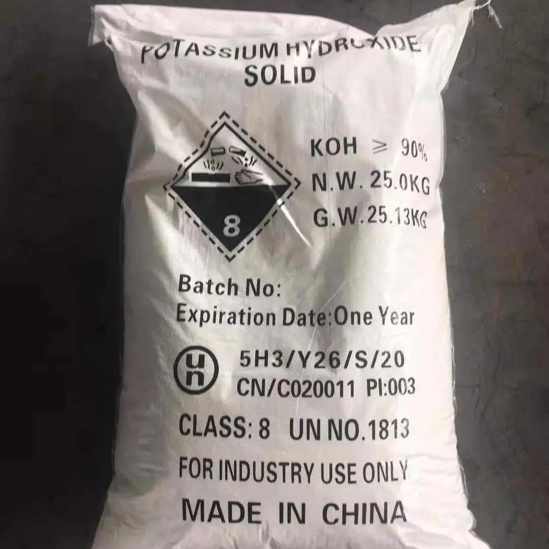 High Quality   90%min  solid flake  Potassium Hydroxide /Caustic Potash/ KOH