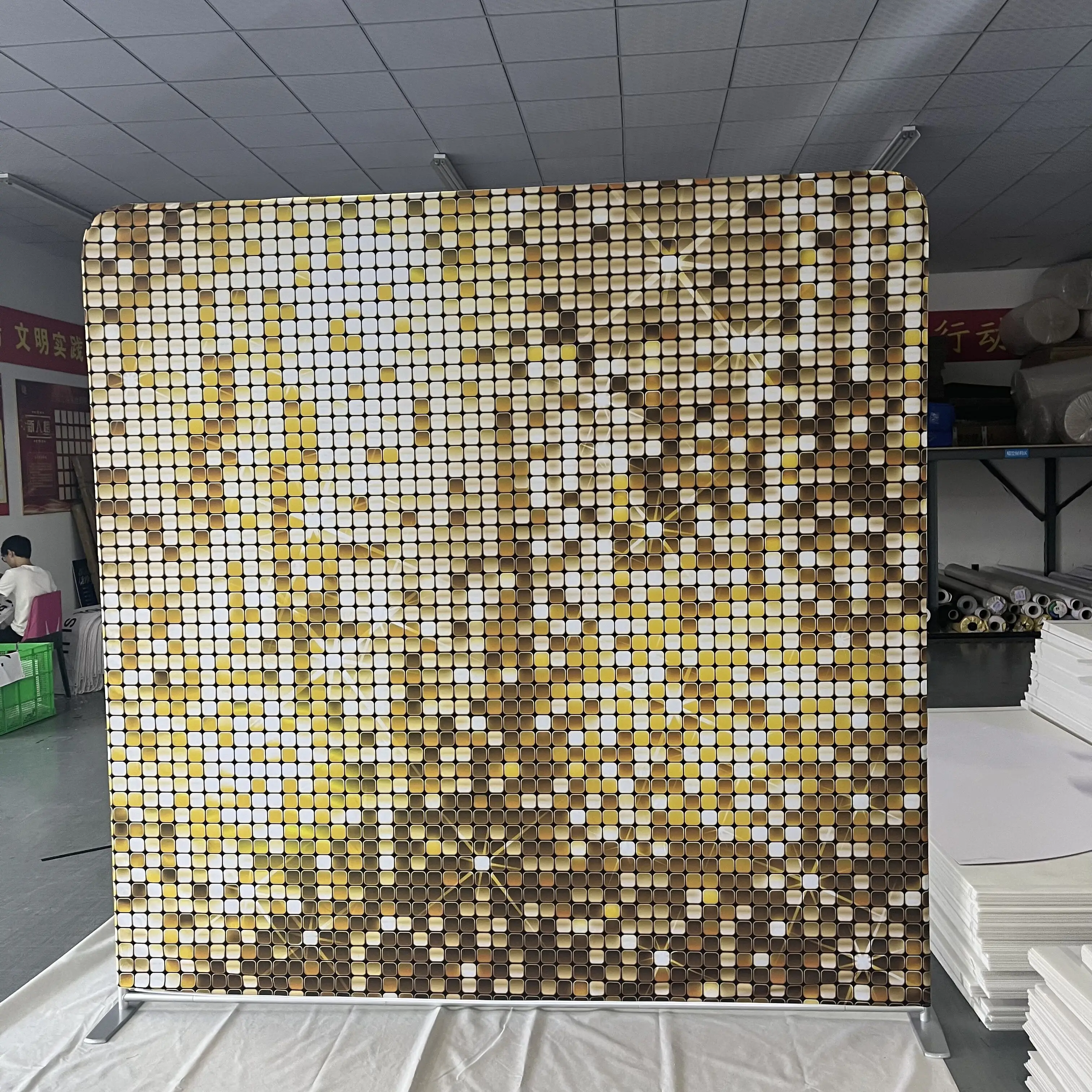 8ft straight durable lightweight tension fabric pillow case photo booth backdrop