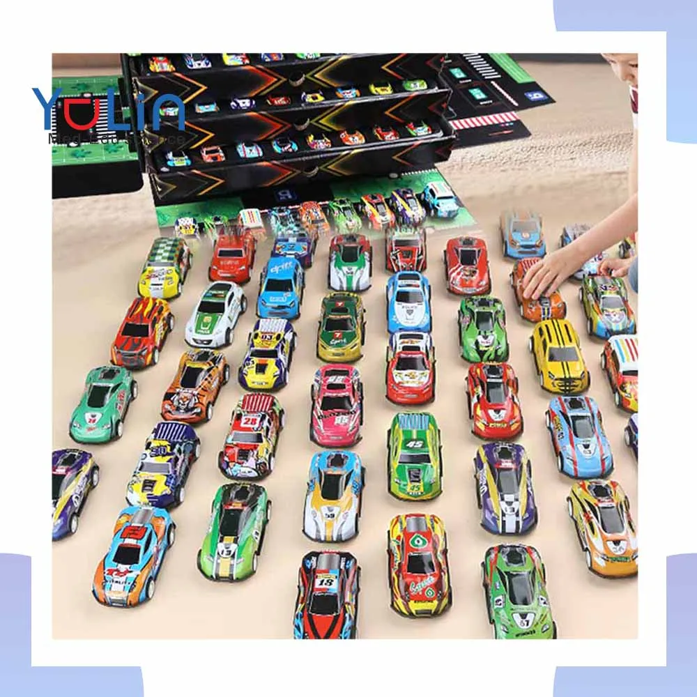 Pack Pull Back Cars 96 pcs Vehicles Car Toys Container Carrier Truck Die Cast METAL ALLOY Toy Cars Set