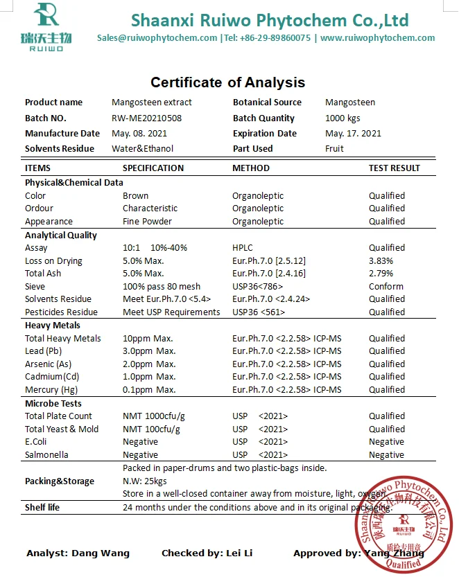 wholesale real pure mangosteen extract alpha mangostin