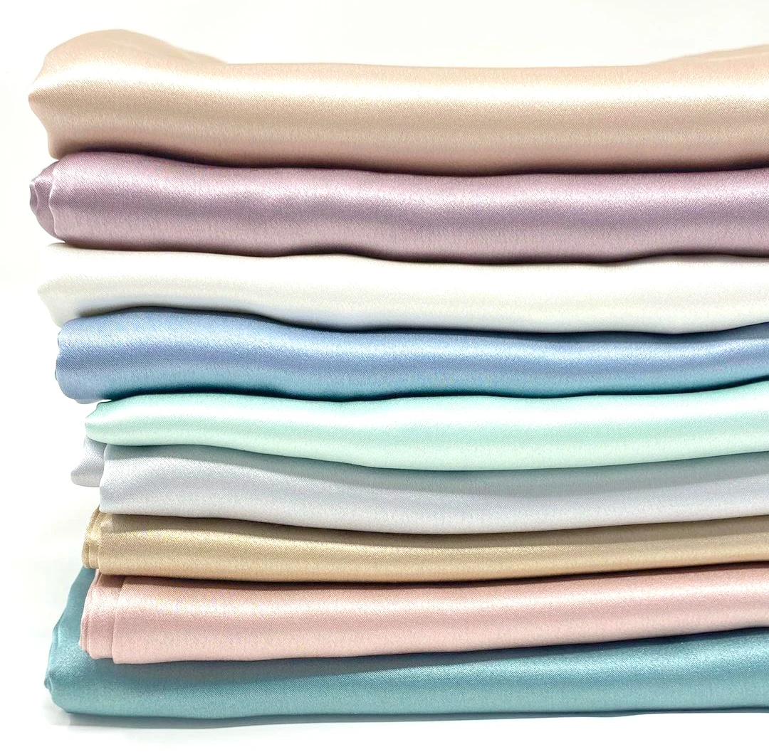Wholesale 16MM/19MM/22MM/25MM Pure Silk Fabric Plain  25 Momme Satin Fabric Upholstery Fabric DIY Woven Velvet