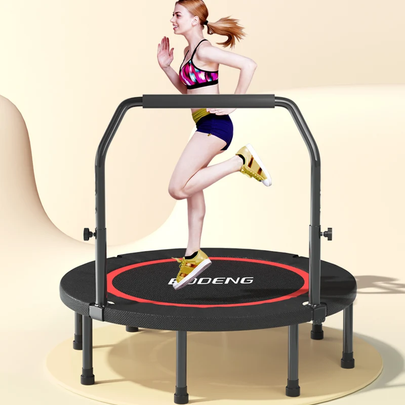 48 Adult Trampoline with Safety Handle Popular Hexagon Jumping Mat Fitness Equipment Made of Polypropylene for Kids Adults