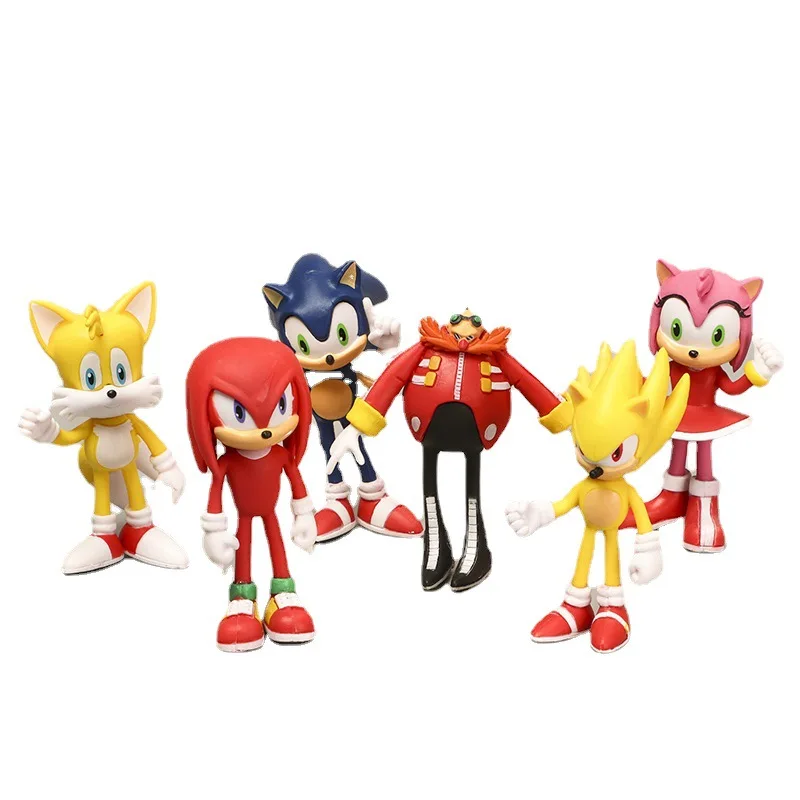 Новое поступление Аниме Рисунок мультфильм фигурку Подвижные модели игрушки 6 шт. в наборе новинка для возраста от 9 см игрушка ПВХ тень хвосты персонажей детей