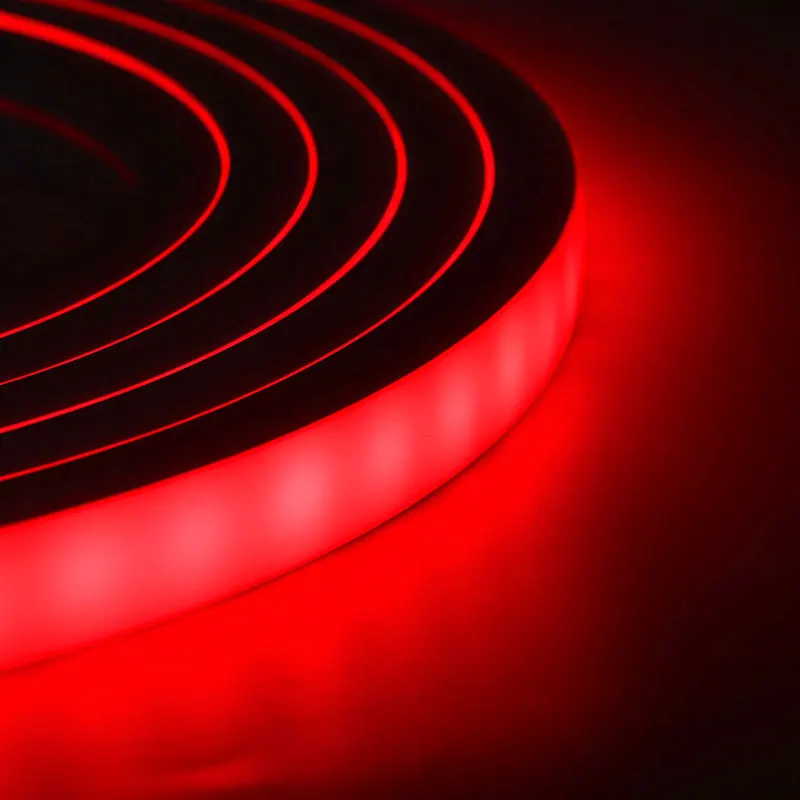 Модифицируемая Неоновая Гибкая Светодиодная трубка Rgb 12 В Водонепроницаемая силиконовая для светодиодной неоновой вывески шириной 8 мм