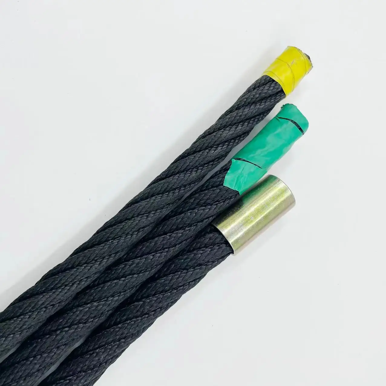 16mm 6strands PET PA PP covered braid steel wire core  combination rope for amusement park