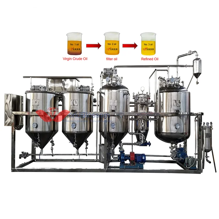 Fully Automatic Crude Cooking Oil Refinery Plant/cottonseed Sunflower Palm Refining Machine