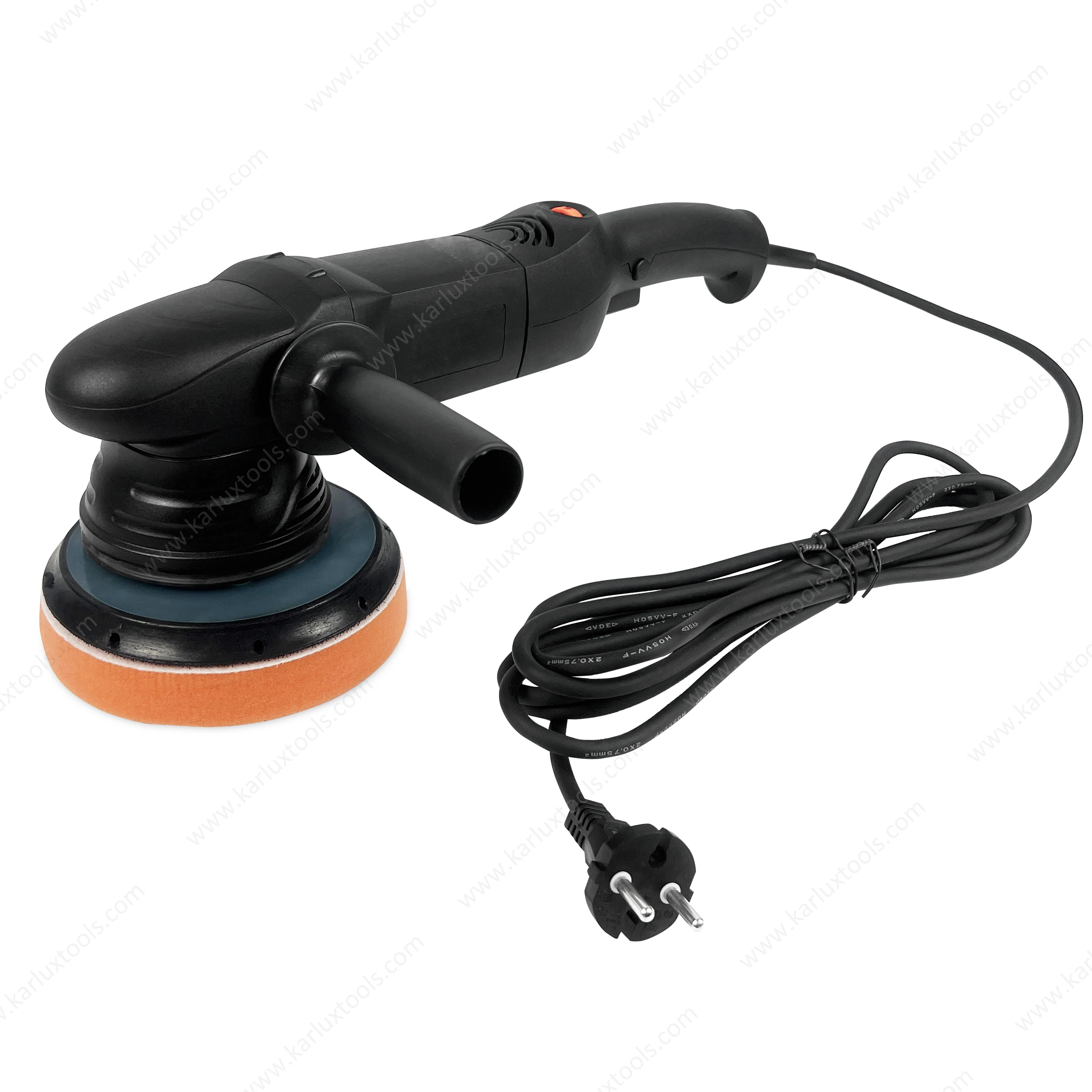 Carbon Brush Electric DA Polishing Machine 6 Variable Speed Detachable Handle for Car, Boat Sanding, Polishing, Waxing