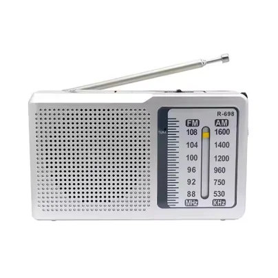 GOLDMORE 1Eletree Best Reception Compact Transistor AM/FM Pocket Radio with USB Charging Cord ABS Body Muni Reception