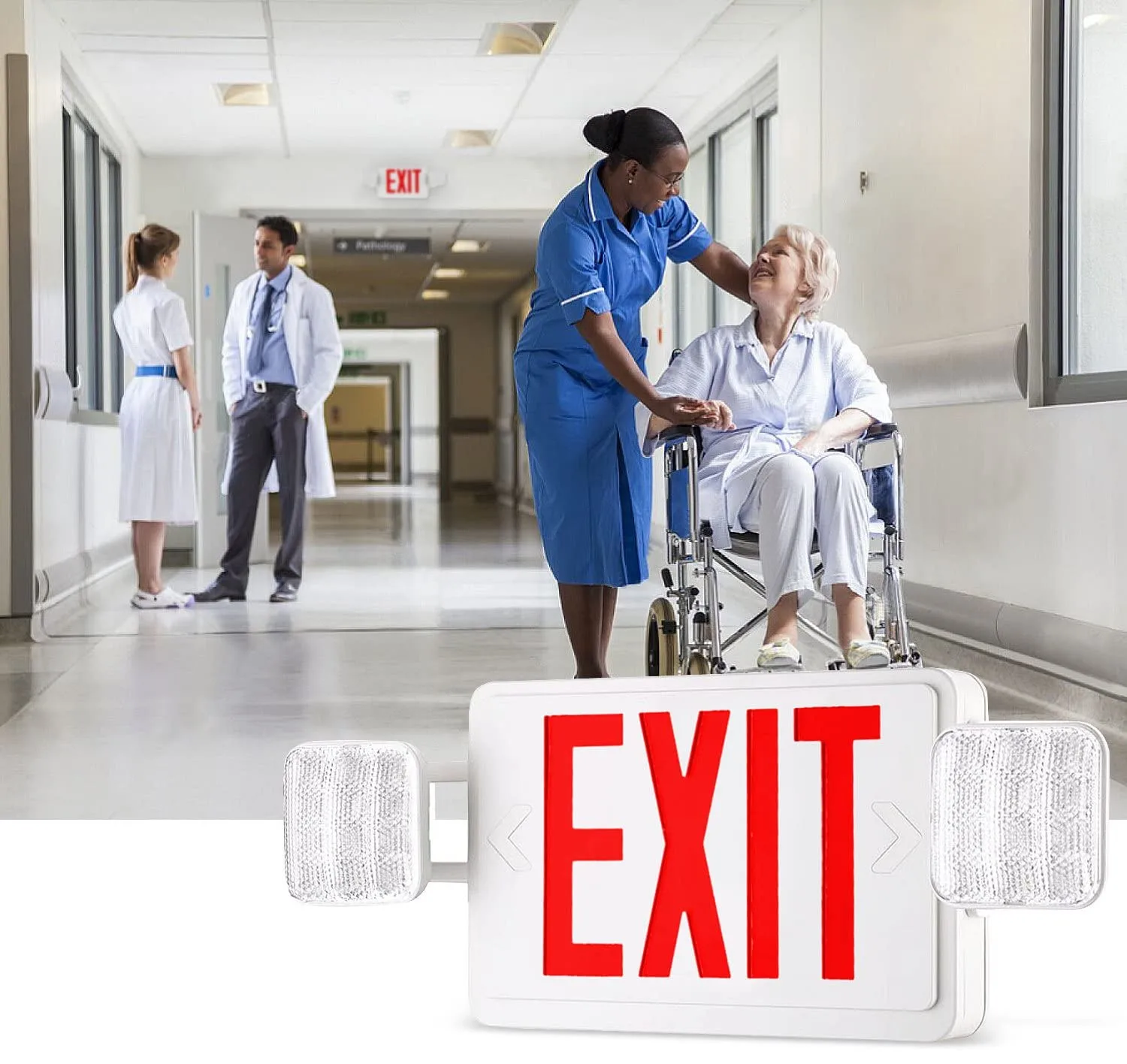 TOP Sale Durable LED Twin Spot Light Emergency Light Combo Exit Sign Emergency Lamp