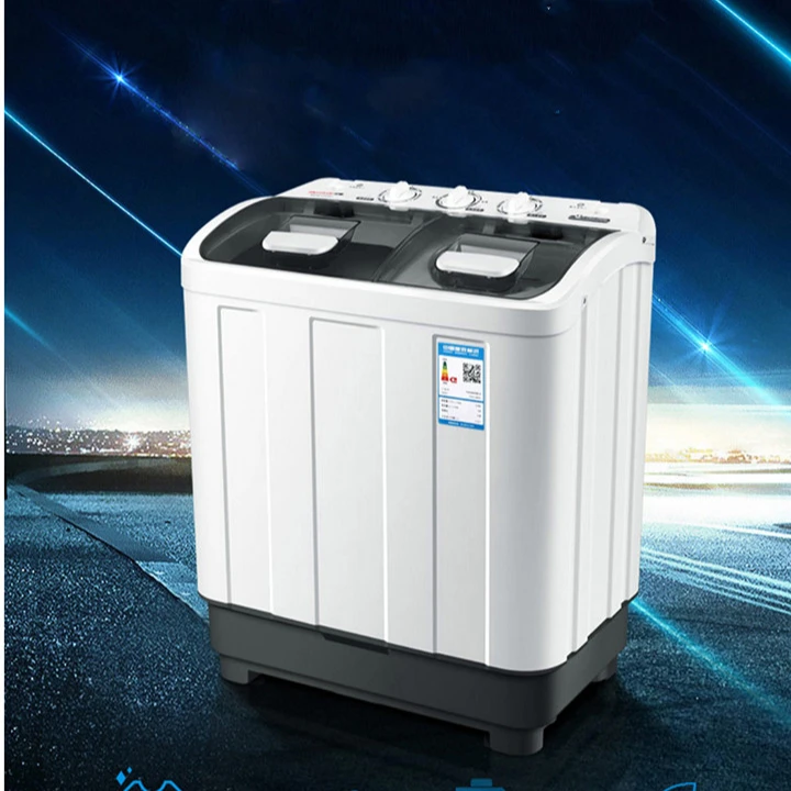 Double tub pulsator semi automatic Plastic clothes washing machine