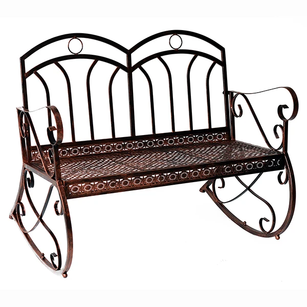 Wholesale Morden Leisure Garden Patio Wrought Iron Rocking Chair