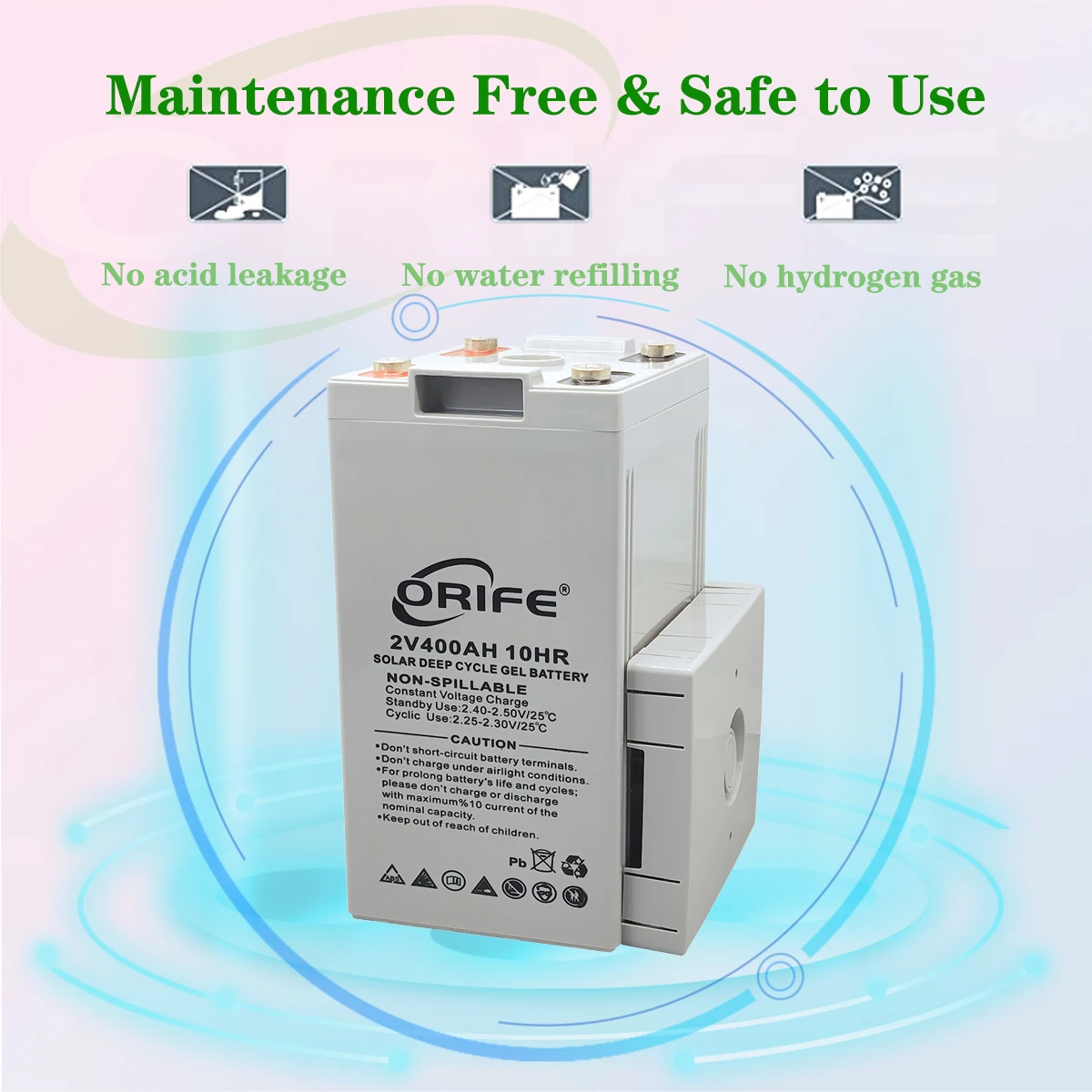 ORIFE custom exide solatron rechargeable inverter deep cycle agm 400ah gel battery 2v