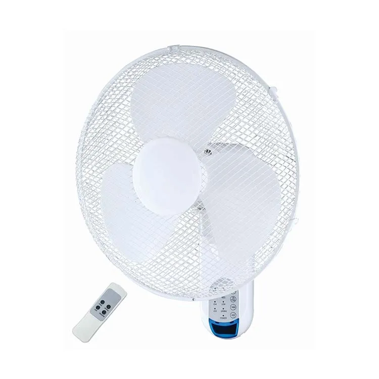 Adjustable 3 speed timer home bedroom kitchen mounted electric 16 inch wall fan with remote control