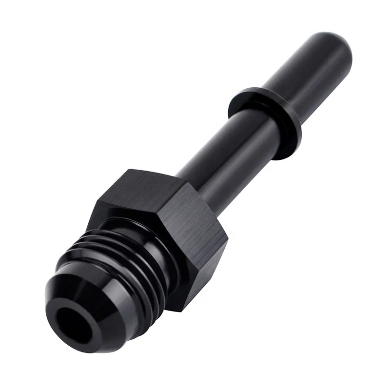 cnc turning auto part 6AN AN6 Fuel Adapter Fitting to 3/8 GM Quick Connect Male LS EFI BLACK
