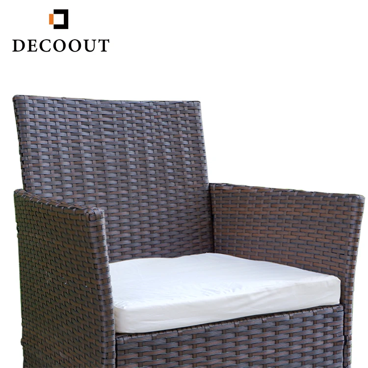 3 Pcs KD Rattan Chair Set Garden Furniture Table And Chairs Garden