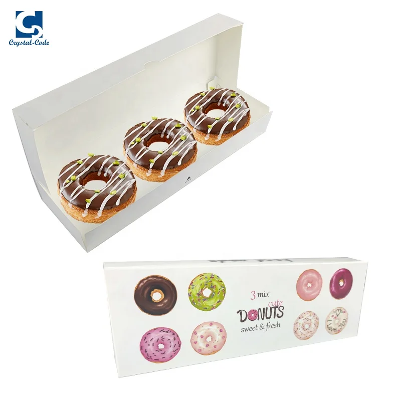 Box Pastry Bakery  Packaging Paper Custom Window Donuts  Gift Windows Clear Lid Macaron Cupcake Size Food Donut Boxes