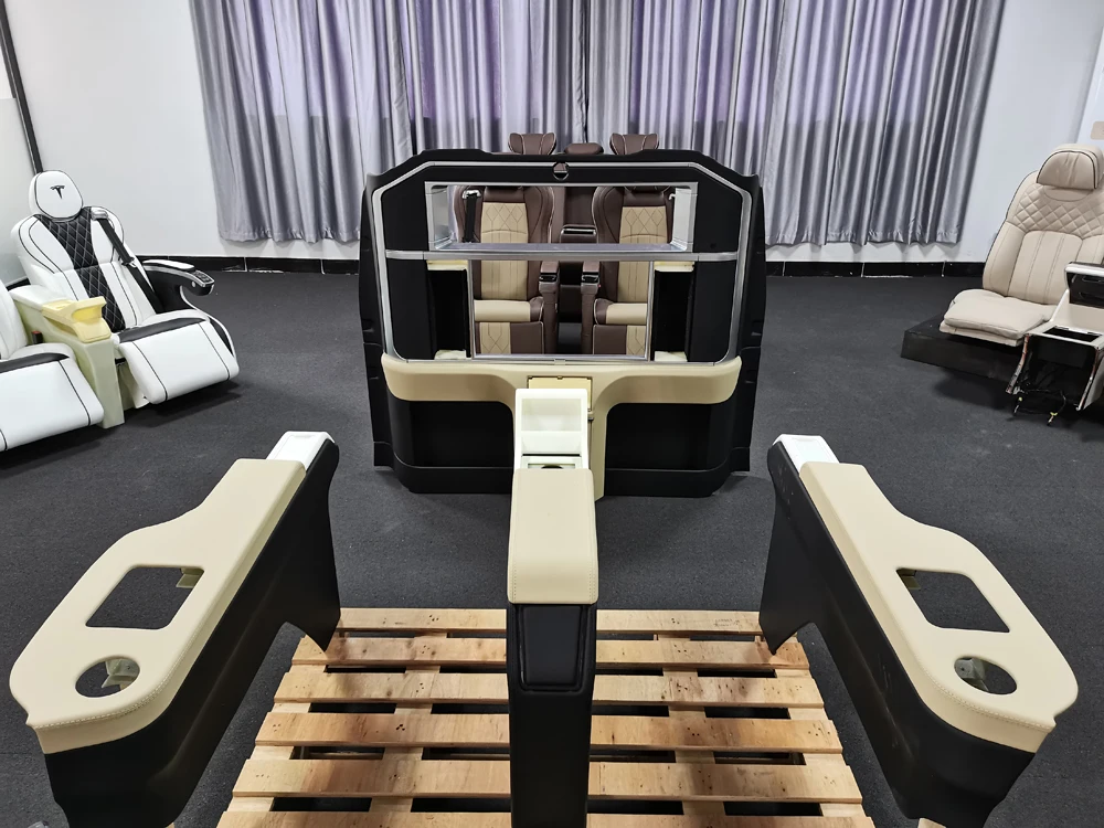 New Arrival China Automotive Luxury Van conversion Van upholstery car luxury interior partition wall TV for Mercedes Benz Vito