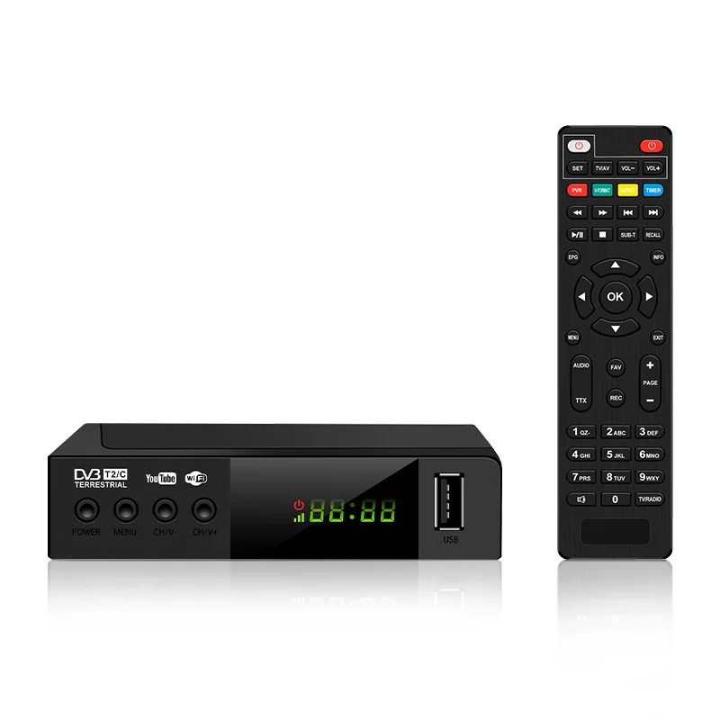 DVB T2 Youtube Receiver Full HD MPEG4 DVB-T2 Receiver Set Top Box GX6701 High Quality DVB T2 TV Box
