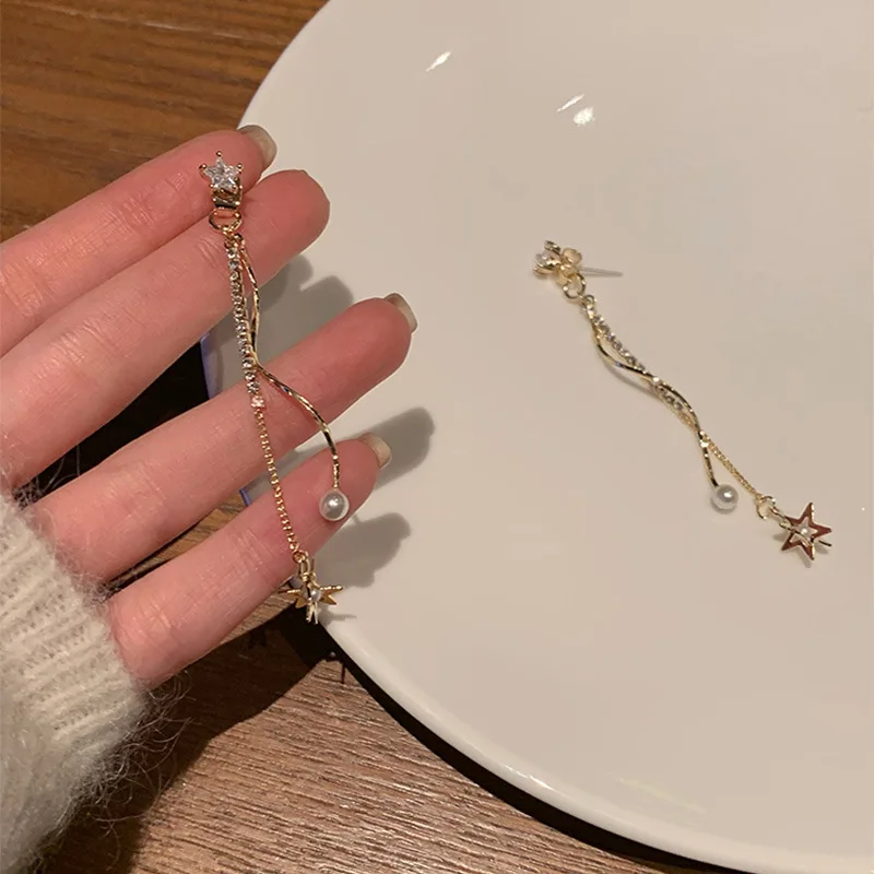 fashion spiral cz earrings star jewellery wholesale