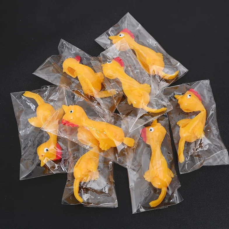 Soft TPR Turkey Shape Launch Tricky Toys For Kids catapult Turkey slingshot chicken strange toy Sensory Fidget Toy