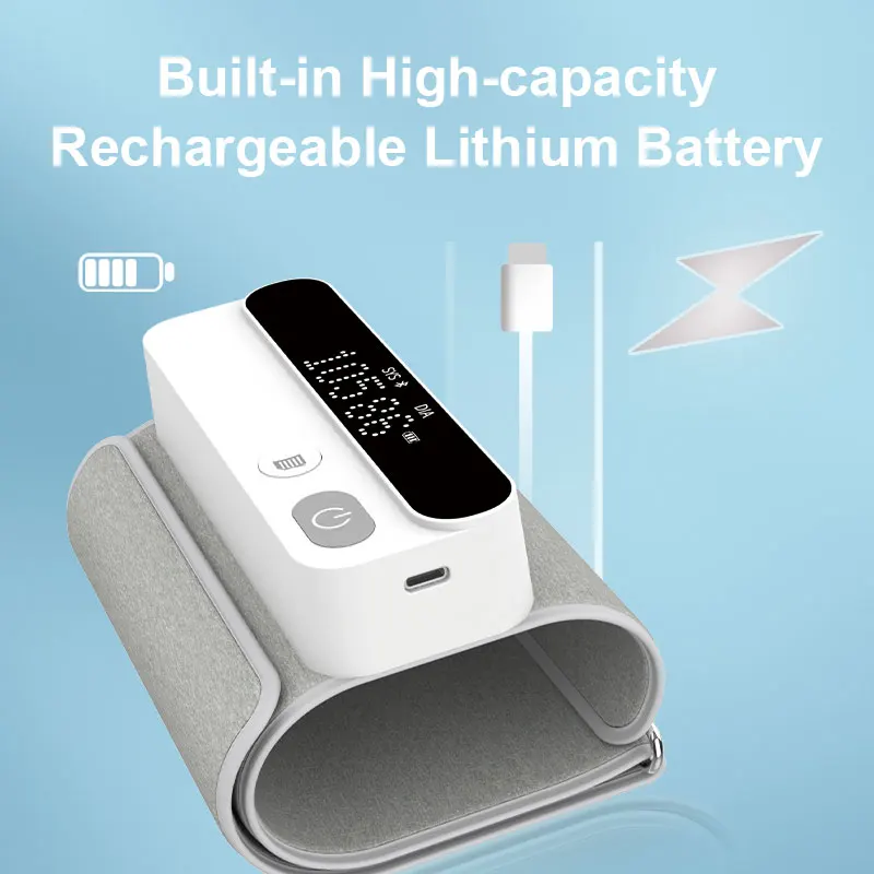 Smart Blood Pressure Machine Medidor De Presion Arterial Sphygmomanometer Arm Rechargeable Smart Arm Blood Pressure Monitor