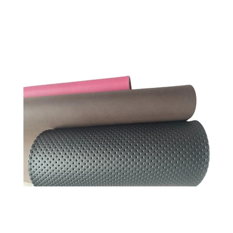 1.3mm Semi perforated hole microfiber Light-resistant 4mm hole spacing faux leather for car seats