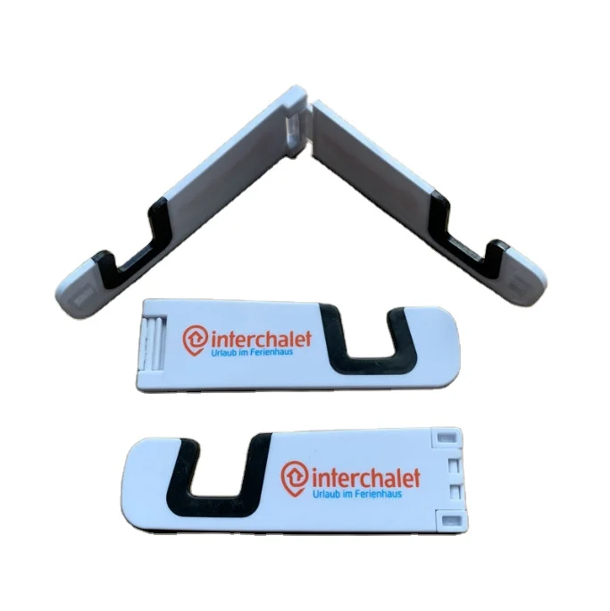 Cheap Foldable Custom plastic Phone Holder hands-free Mobile phone support Cellphone stand Bracket logo print gov