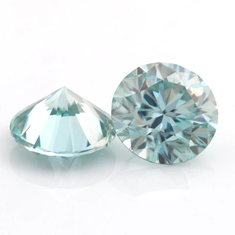 10MM Moissanite Diamond Green Color Lab Created VVS Diamond Round Brilliant Cut Moissanite Wholesale Price For Jewelry Making