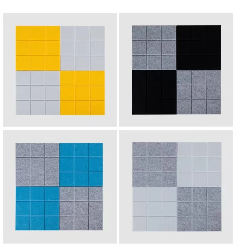 Wholesale Pet Felt Acoustic Panels Soundproof 100% Polyester Fiber Felt Panels Soundproof Self-adhesive Acoustic Panels