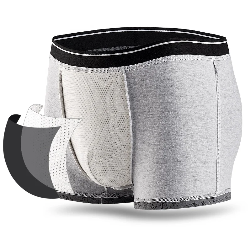 custom comfortable bamboo boxer briefs for men underwear plus size