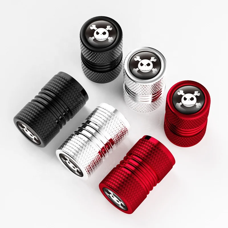 4Pcs/Lot Goast Tire Stem Valve Caps Aluminum Car Dustproof Caps Tire Wheel Stem Air Valve Caps For Cars Bike Motorcycle