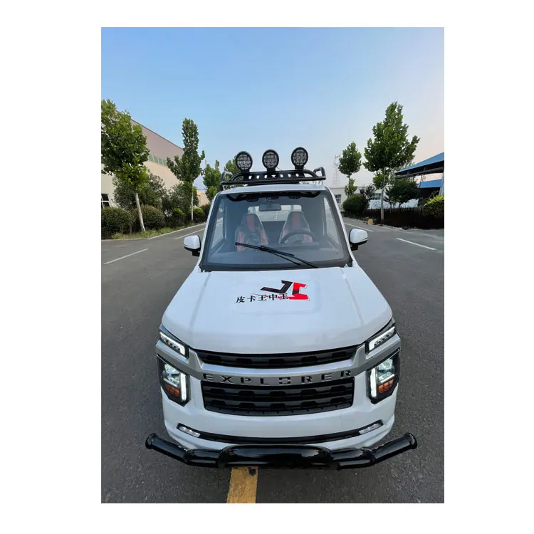 Big Size Explorer Electric Pickup Trucks Cars Made In China / Jeep Style 4 Wheel Pick Up Electric 2 Doors Mini Ev