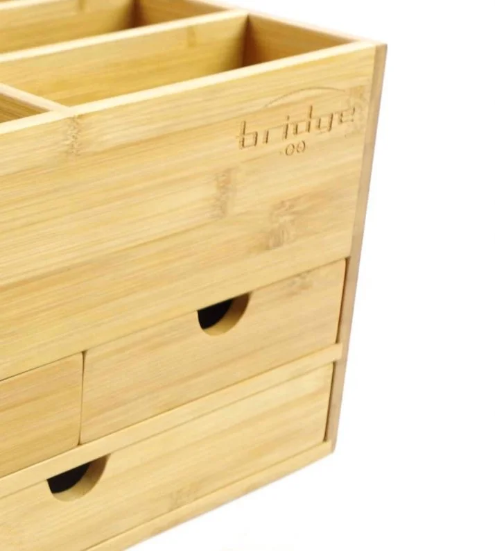 Manufacturer Supplier wholesale bamboo desktop office storage case organizer tray