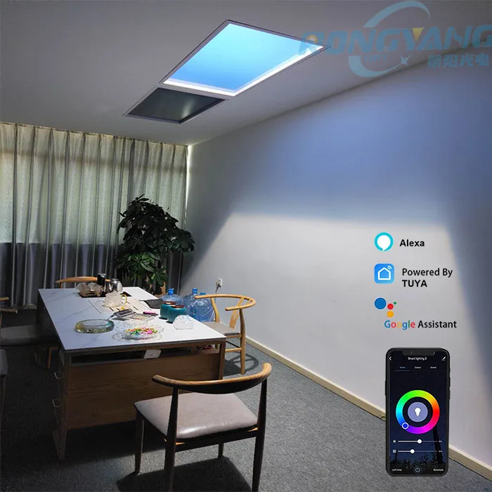 Artificial Sunlight Blue Sky Lamp led Skylight Window Ceiling Healthcare Sunshine Panel Google Home Smart Light