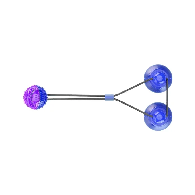 Wholesales Double Powerful Suction Cup Tension Ball Rubber Chew Ball Leakage Food Toy Dog Toothbrush